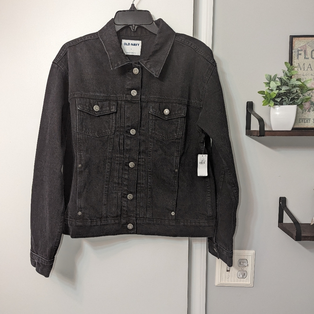 Old Navy Black Denim Jean Jacket